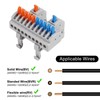 AITRIP 10pcs DIN Rail Terminal Blocks, DIY Splicing Wire Connectors