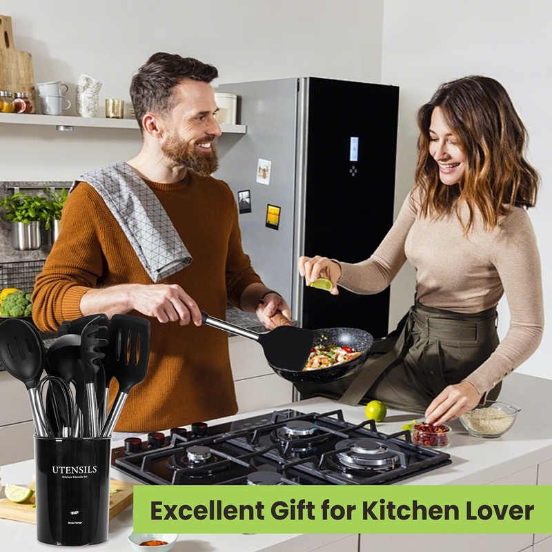 Fyvva Large Cooking Utensils Set, 35 Pcs Kitchen Utensils Set