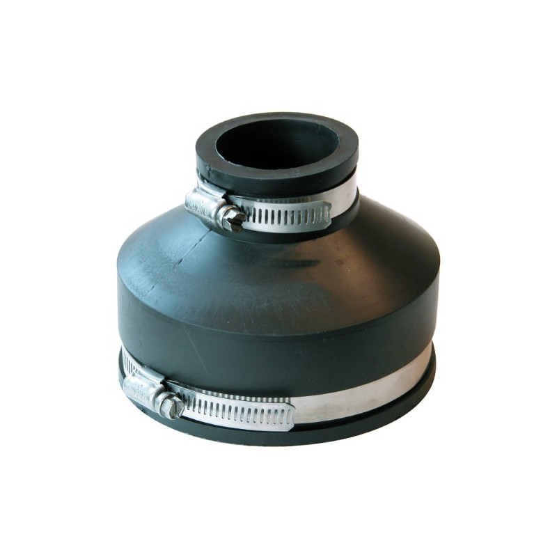 Fernco P1056-415 4-Inch to 1-1/2-Inch Flexible Reducing Coupling With Clamp
