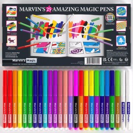 Marvin's Magic 25 Count Magic Color Change Pens for Kids 3D Lettering Erasable Fun Art Set