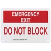 Brady 127147 Fire Safety Sign, Legend "Emergency Exit Do Not