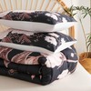 Bildenly Black Floral King Size Comforter Set - White Flower