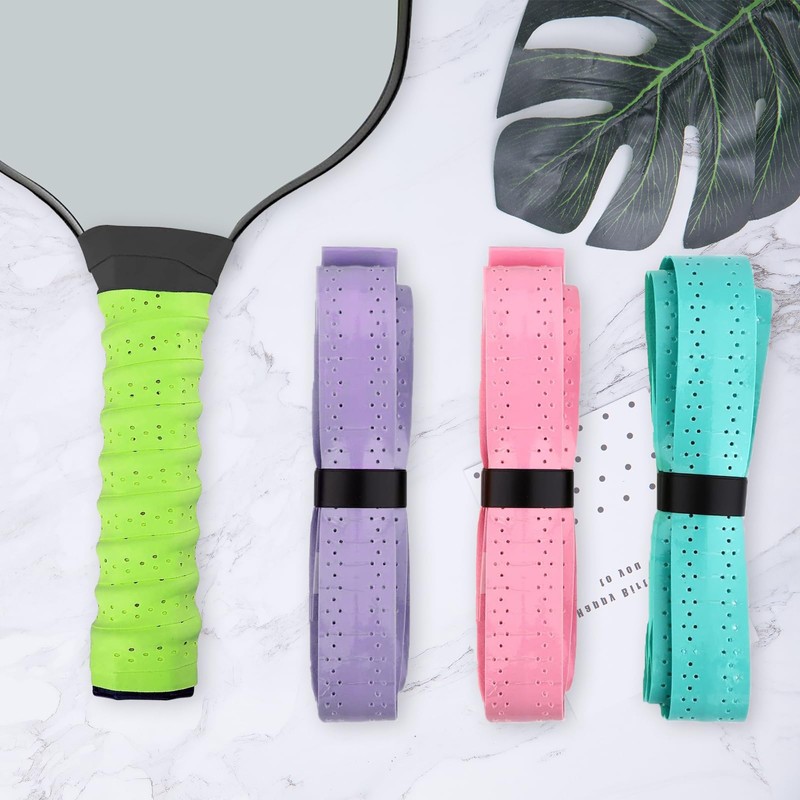 6Pcs Pickleball Paddle Grip Tape, Pickleball Anti-Slip Perforated Super Absorbent