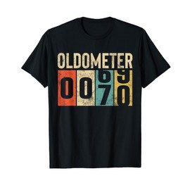 Funny 70 Years Old Oldometer Vintage 70th Birthday Odometer T-Shirt