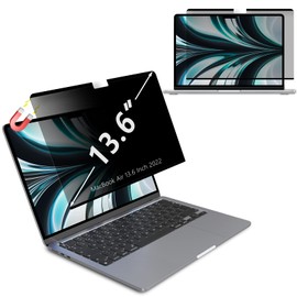 LanQii Magnetic Privacy Filter for MacBook Air 13.6 Inch M2/M3 (2023 2024), Privacy Filter, Anti-Blue Light Filter, Removable Anti-Spy Privacy Film for MacBook Air 13.6 Inch (A2681/A3113)