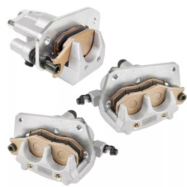 Caltric Front and Rear Brake Caliper w/ Pads for Yamaha Raptor 700 700R YFM700R 2006-12