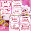 QZKJQDD Pack of 8 Birthday Stencils, Painting Stencils, Children's Stencils,