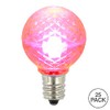 Vickerman G30 LED Pink Bulb E12 Nickel Base .45W, Package