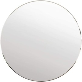 DARENYI 8 inch Glass Round Mirror, Frameless Wall Mounted Mirror Self Adhesive Circle Mirror, Round Mirror Plate Trays for Home Bathroom Living Room