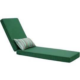 AONETOZ Outdoor Chaise Lounge Cushions, Olefin Lounge Cushion,Rainproof Color Fade-Resistant & Removable Cover Patio Chaise Lounge Cushion with High Resilience Straps Lounge Chairs with Pillow