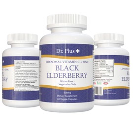 Elderberry, Liposomal Vitamin C, Zinc, Immune Support Supplement, 2 Month Supply (60 Veggie Capsules) (2)