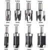8pcs Standard Wood Plug Cutter Set,Carbon Steel Metric Shank Drill