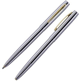 FISHER SPACE PEN CAP-O-MATIC - CHROME WITH GOLD TRIM !!