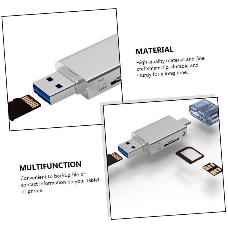 KICHOUSE USB c to Card Reader Multi-Format Card Reader for