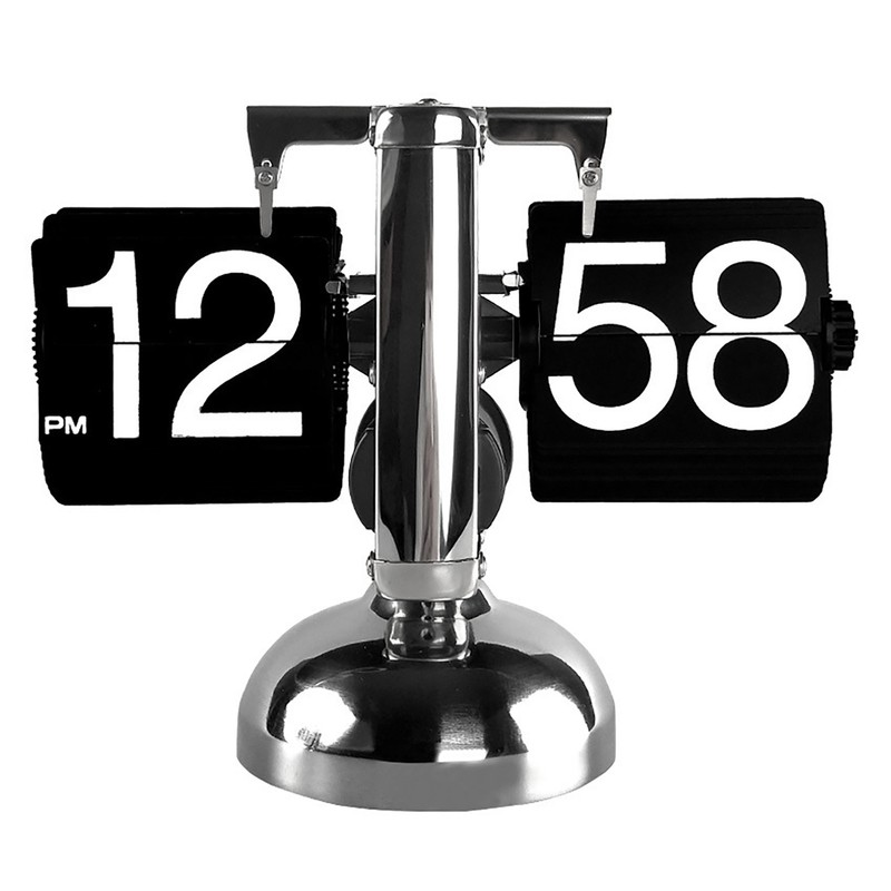 Digital Flip Down Clock Retro Minimalist Single Foot Mechanical Auto