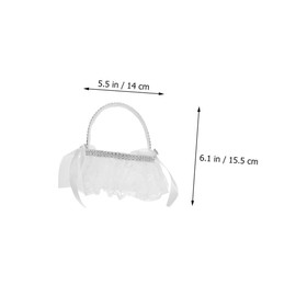 NAMOARLY Wedding Flower Baskets Set of 2 Satin Flower Girl Baskets for Wedding for Bridal