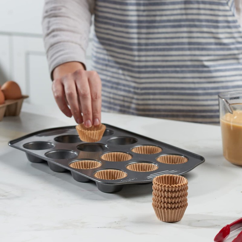 Comfy Package Comfy Package [500 Pcs] Kraft Mini Cupcake Liners