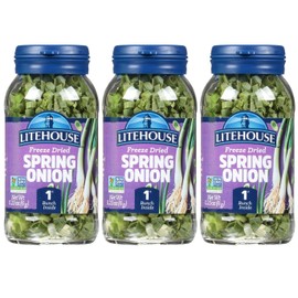 Litehouse Freeze Dried Spring Onion - Substitute for Fresh Spring Onion, Jar Equal to 1 Spring Onion Fresh Bunch, Organic, Spring Onion Seasoning, Non-GMO, Gluten-Free - 0.23 Ounce 3-Pack