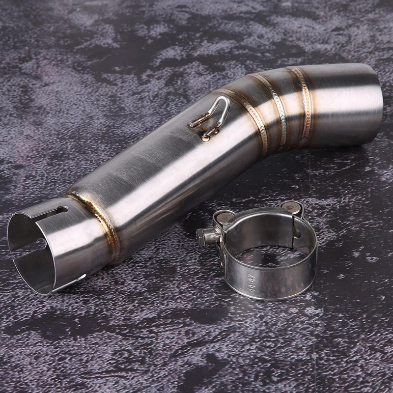KIMISS Stainless Steel Motorcycle Exhaust Centre Pipe Link Connect for