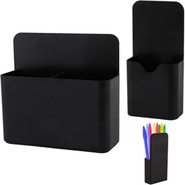 Timotech Paquete 2 Soportes Magnéticos para Bolígrafo, Portalápices Magnético, Portalápices de Imán, Soportes de Borrado en Seco con Compartimentos Generosos, Organizador para Lápices