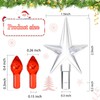 Boao 100 Pieces Ceramic Christmas Tree Bulbs and 5 Stars