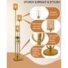 Lightdot Dimmable Boho Floor Lamps for Living Room, 3-Lights Rattan
