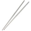 Ketobk 2 Pairs Stainless Steel Chopsticks Anti-Skip Thread Style Durable