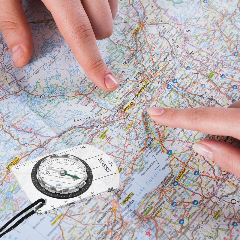 PATIKIL Orienteering Compass, 3 Pack Hiking Backpacking Compass with Declination