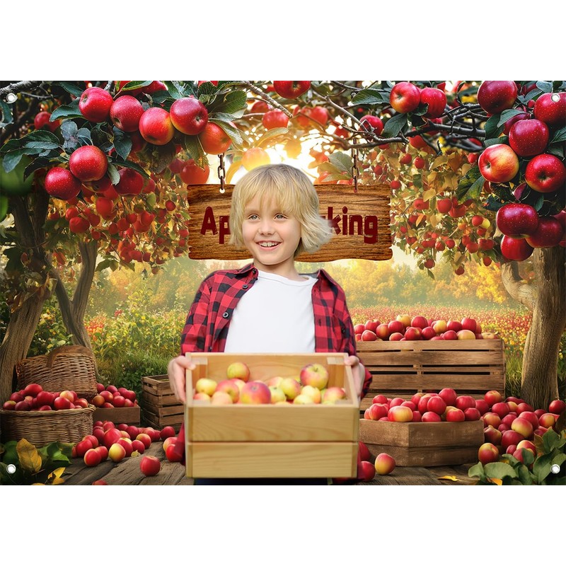 Alltten 70.8''x47.2'' Apple Orchard Backdrop Apple Backdrop F332
