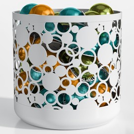 MESHDO Coffee Pod Holder Organizer, Sturdy K Cup Holders for Counter, Large Capacity Coffee Pods Basket Storage Organizer for Kitchen Counter and Office Coffee Bar - White