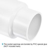 PATIKIL PVC Reducer Pipe Fitting 63mm to 50mm ID, Straight