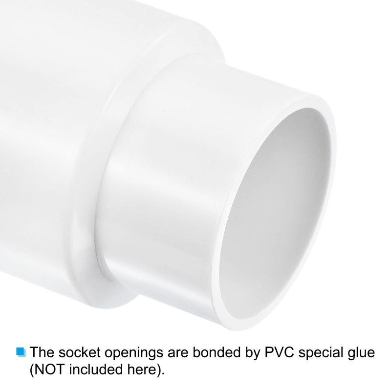 PATIKIL PVC Reducer Pipe Fitting 63mm to 50mm ID, Straight