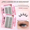 Kit Para Extensiones De Pestañas, Que Incluye Pinzas Y Pegam