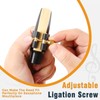 EASTROCK Alto Saxophone Ligature, Leather Ligature Fastener for Saxophone Mouthpiece,