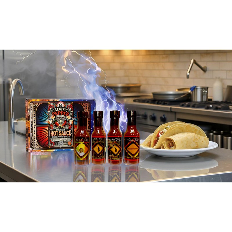 Hot Sauce Gift Set Medium Heat Habanero Wicked Tickle Chipotle