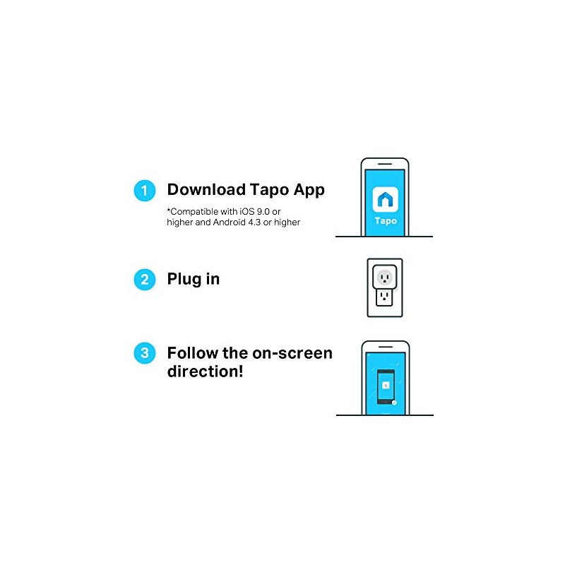 TP-Link Tapo Smart Plug Mini, Smart Home Wifi Outlet Works