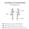 SLUYNZ 925 Sterling Silver Tiny Moon Star Earrings Studs for