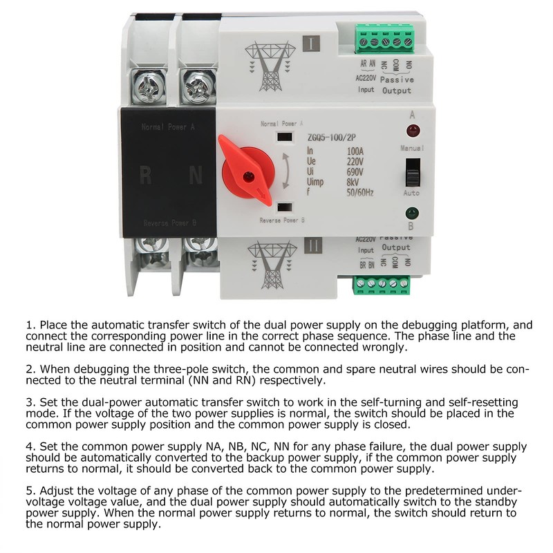 Automatic Transfer Switch, Circuit Breaker Uninterrupted Switching Power Supply with