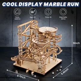 Uplike 3D Wooden Puzzles for Adults: 330pcs Marble Run Model Building Kits Toys for Ages 14+ - Roller Coaster DIY Crafts Brian Teaser Marble Run Puzzles - Hobbies Gift for 3D Puzzles Lover