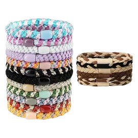 18 Pieces Braided Hair Rings, Elastic Hair Rings, Hairstyle Design Accessories, Ponytail Hair Rings, Hair Fixing Devices.