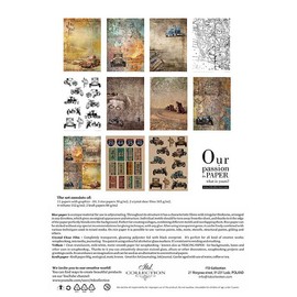ITD Collection -Scrapbooking Package A4 Accessories Decoupage Set Scrapbook Paper Set with Parchment Paper Size 210 x 297 mm (MS025 - HS Code 48021000), Legendary Route 66