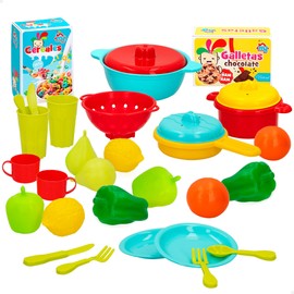 ColorBaby My Home 43946 Accessories Set for Kitchen and Meal 31 Pieces