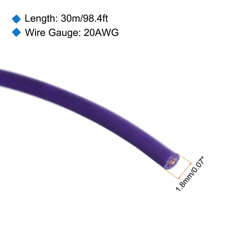 sourcing map 20AWG Wire 20 Gauge Stranded Wire PVC Hookup