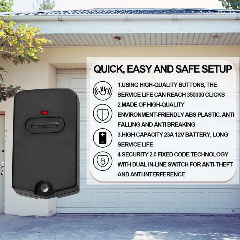 Kingdder 8 Pcs Gate Opener Remote Compatible with Mighty Mule