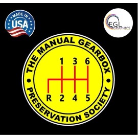 Egl The Manual Gearbox Preservation Society Die Cut Sticker Decal Jdm Fun Funny Car