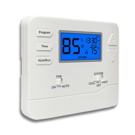 Programmable Thermostat for House, 5-1-1 Day Programmable Digital Energy-Saving Thermostat，Multi-Stage, 2 Heat/2 Cool, Advanced Thermostat for Enhanced Home HVAC Systems，Blue Backlight