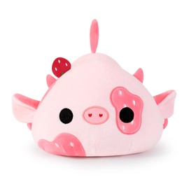 shownicer Plush Toy Cow Cuddly Toy Stuffed Toy Kawaii Cow Plush Cushion Toy Milk Cow Plush Throw Pillow Gift for Children Girls 12+ Years (Pink, 30 cm)