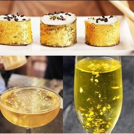 Gold leaf company Leaf Pure Gold Leaf/Gold Vark/Gold waraq (50.pcs) Sheet 24K Gold Leaf Leaves Foil for Gold leaf company Leaf Finest Gold Leaves Food Gilding Facial Beauty Spa Size(2 X 3 Inch_