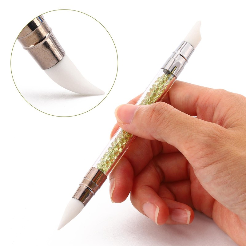 5 Pcs Silicone Nail Tools Dual Tipped Nail Art Sculpture