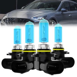LECCIBUB Headlight Bulbs Fit For Hyundai Sonata 2016-2022, 9005 High Beam + 9005 Low Beam Halogen Bulb, 6000K White Light, Plug and Play, Pack of 4